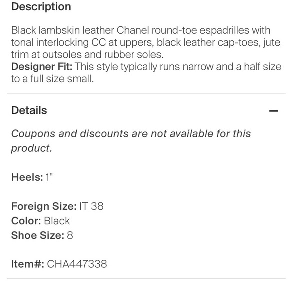 Authentic Chanel espadrilles box included size 38 - Picture 6 of 6